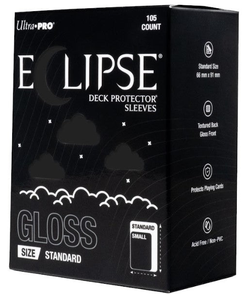 16700 - 105 ECLIPSE DECK PROTECTOR SLEEVES - STANDARD - GLOSS - JET BLACK - Immagine 2