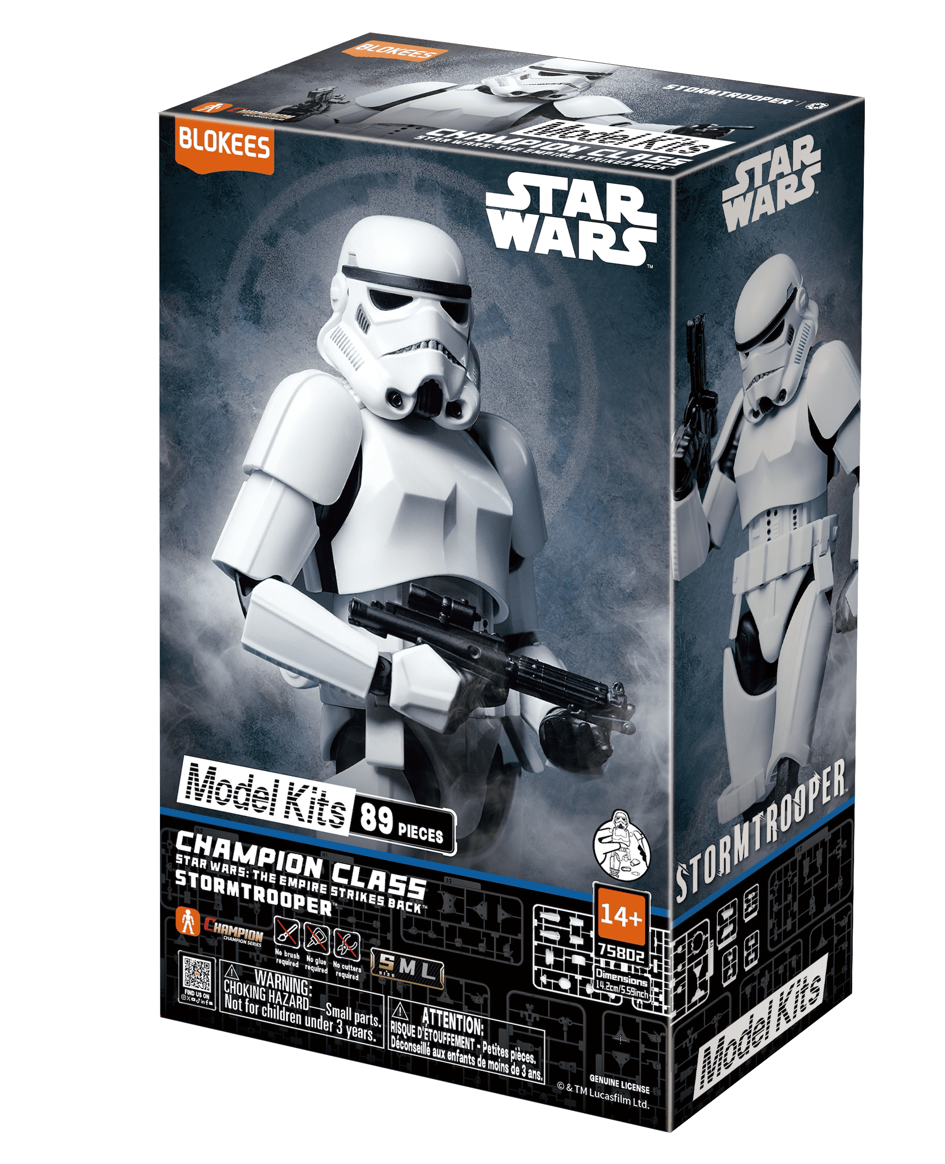 STAR WARS - CHAMPION CLASS 02 - STORMTROOPER (EVERGREEN MOVIE) - MODEL KIT - Immagine 5