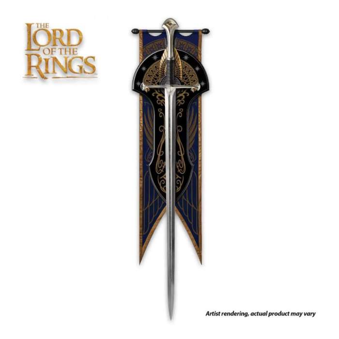LOTR - REPLICA 1/1 ANDURIL SWORD OF KING ELESSAR - MUSEUM COLLECTION EDITION 134CM - Immagine 4