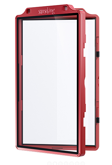 SANSEKING - PSA GRADED CARD SLAB PROTECTOR - 130PT - ANTI-UV - CLICK OPENING - CHINA RED - Immagine 2