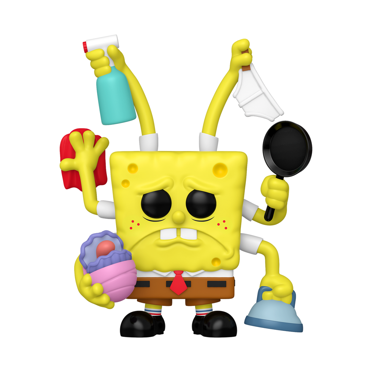 SPONGEBOB - POP FUNKO PREMIUM VINYL FIGURE - 2001 SPONGEBOB CLEANING 9CM FUNSIDE EXCL - Immagine 2