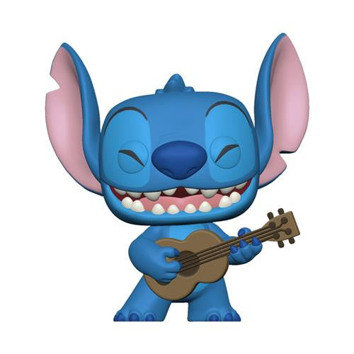 DISNEY: LILO & STITCH - POP FUNKO VINYL FIGURE 1044 STITCH W/UKULELE 9CM - Immagine 2