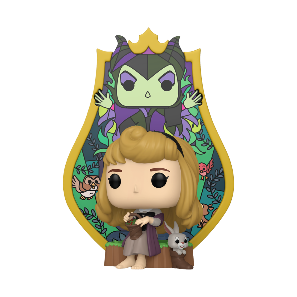 DISNEY PRINCESS- STAINED GLASS S1 - POP FUNKO DELUXE VINYL FIGURE 1703 AURORA (GLASS) - Immagine 2