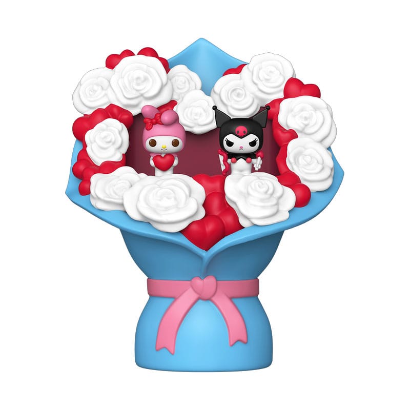 87807 - SANRIO - POP FUNKO BITTY BOUQUET VINYL FIGURE - VALENTINES KUROMY & HELLO KITTY - Immagine 2