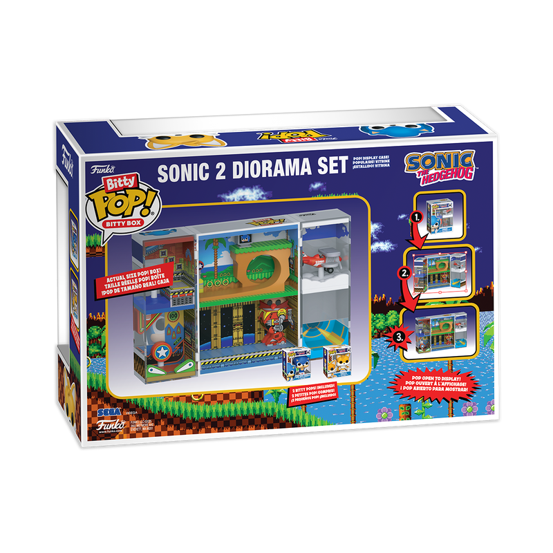 SONIC - POP FUNKO BITTY BOXES VINYL FIGURE - SONIC 2 DIORAMA SET - Immagine 2