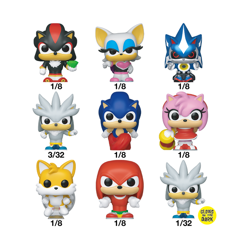 SONIC THE HEDGEHOG - POP FUNKO BITTY VINYL FIGURE - 32PZ DISPLAY 2CM - Immagine 2