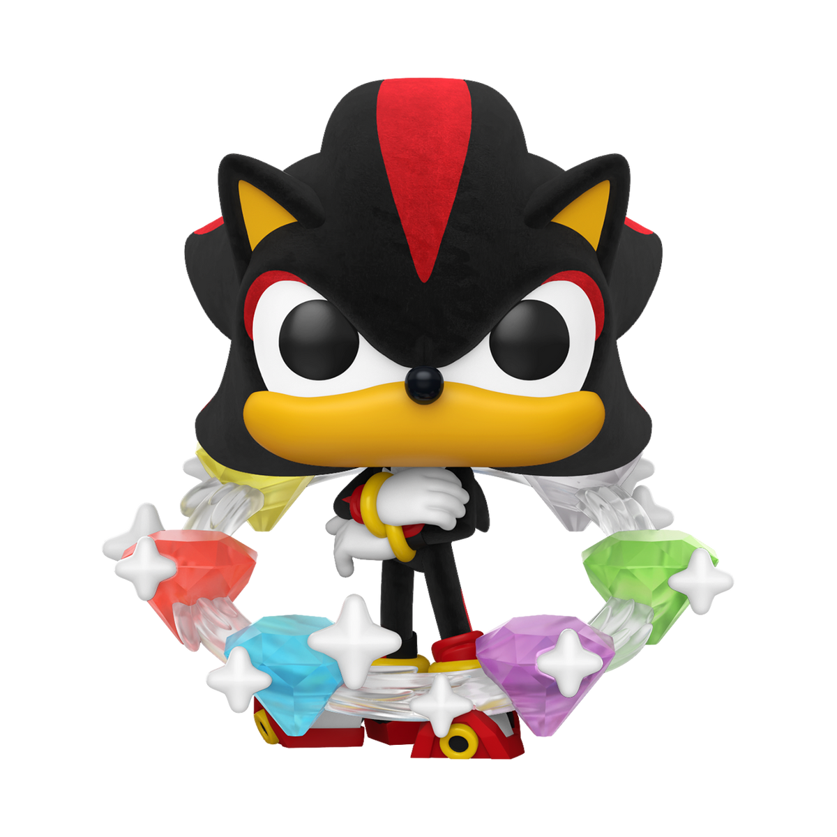 SONIC - POP FUNKO VINYL FIGURE - SHADOW W/EMERALDS(FL) 9CM FUNSIDE EXCL - Immagine 2