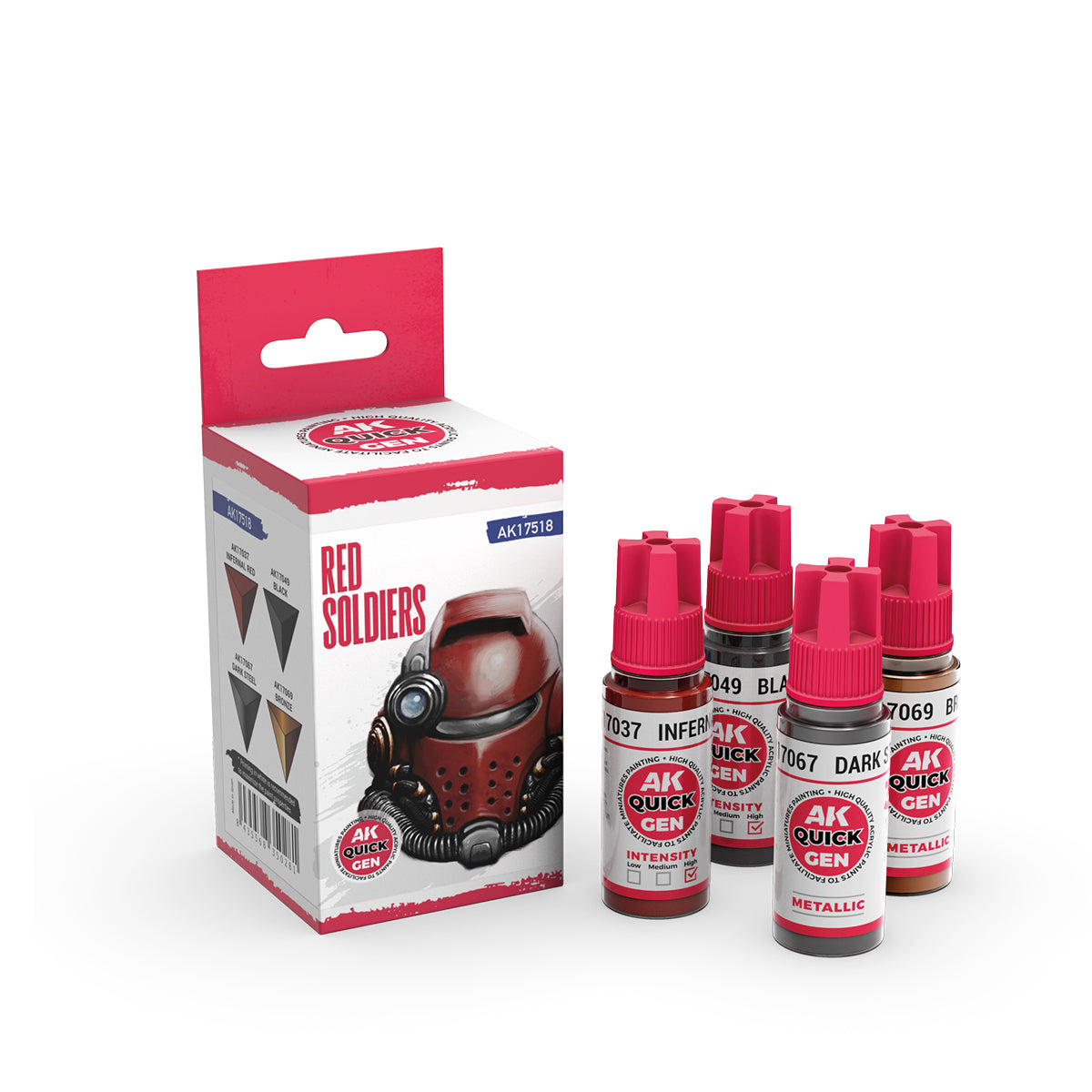 AK17518 - QUICK GEN SET - RED SOLDIERS - SET DA 4 COLORI - Immagine 2