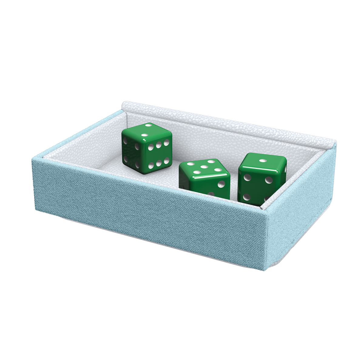 AT-40833 - DRAGON TRAY - WHITE & AQUA - Immagine 2