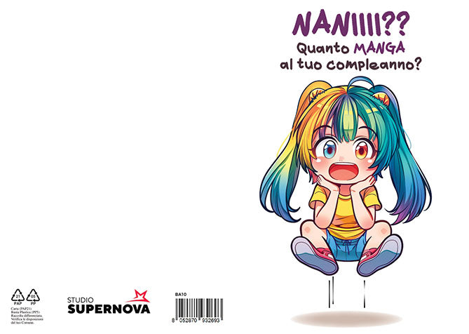 BIGLIETTO AUGURI - BA10 - MANGA NANI - Immagine 2