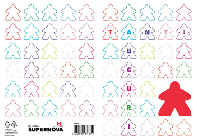 BIGLIETTO AUGURI - BA06 - GIOCO MEEPLE - Immagine 2