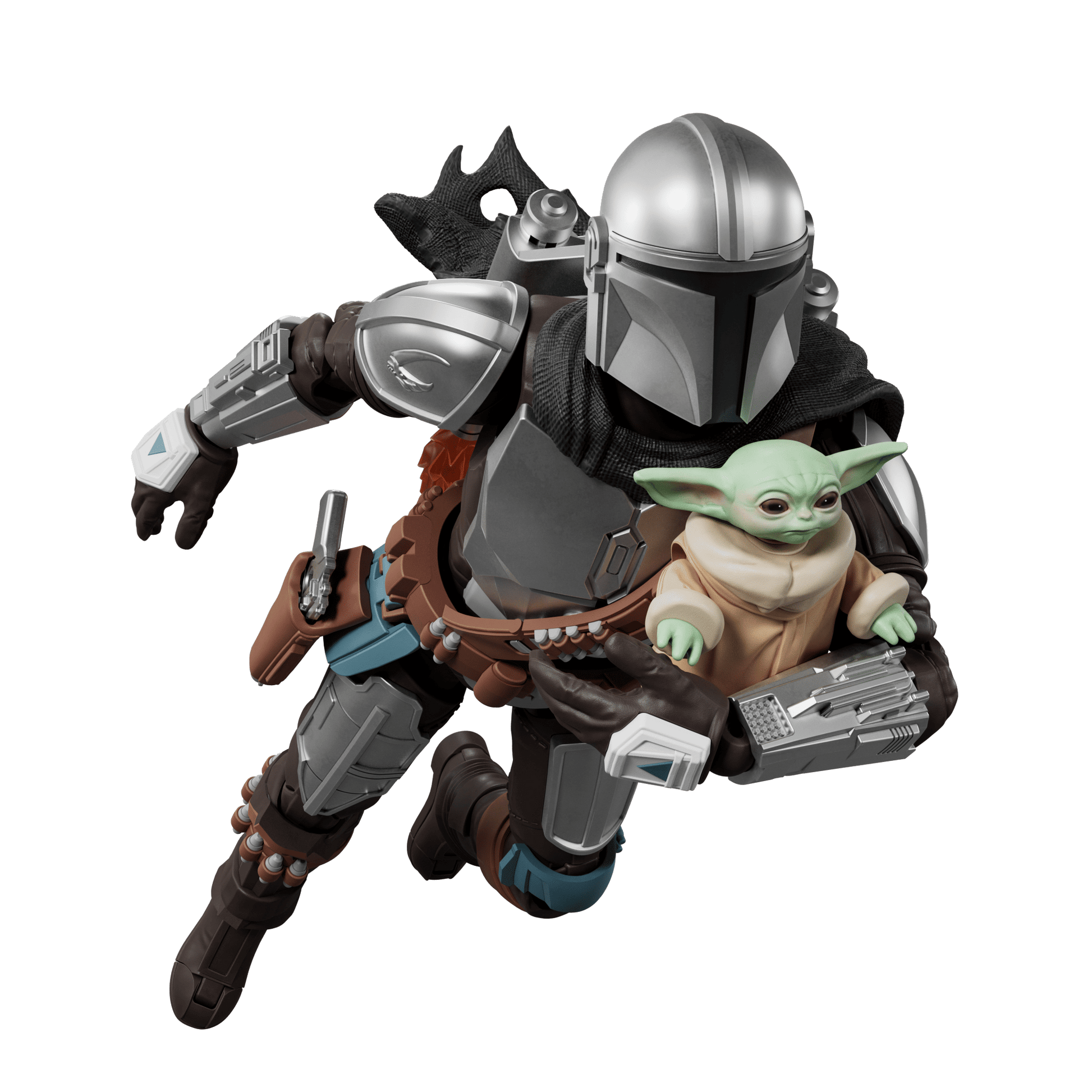 STAR WARS - CHAMPION CLASS 05 - DIN DJARIN AND GROGU - THE MANDALORIAN AND GROGU - MODEL KIT - Immagine 3