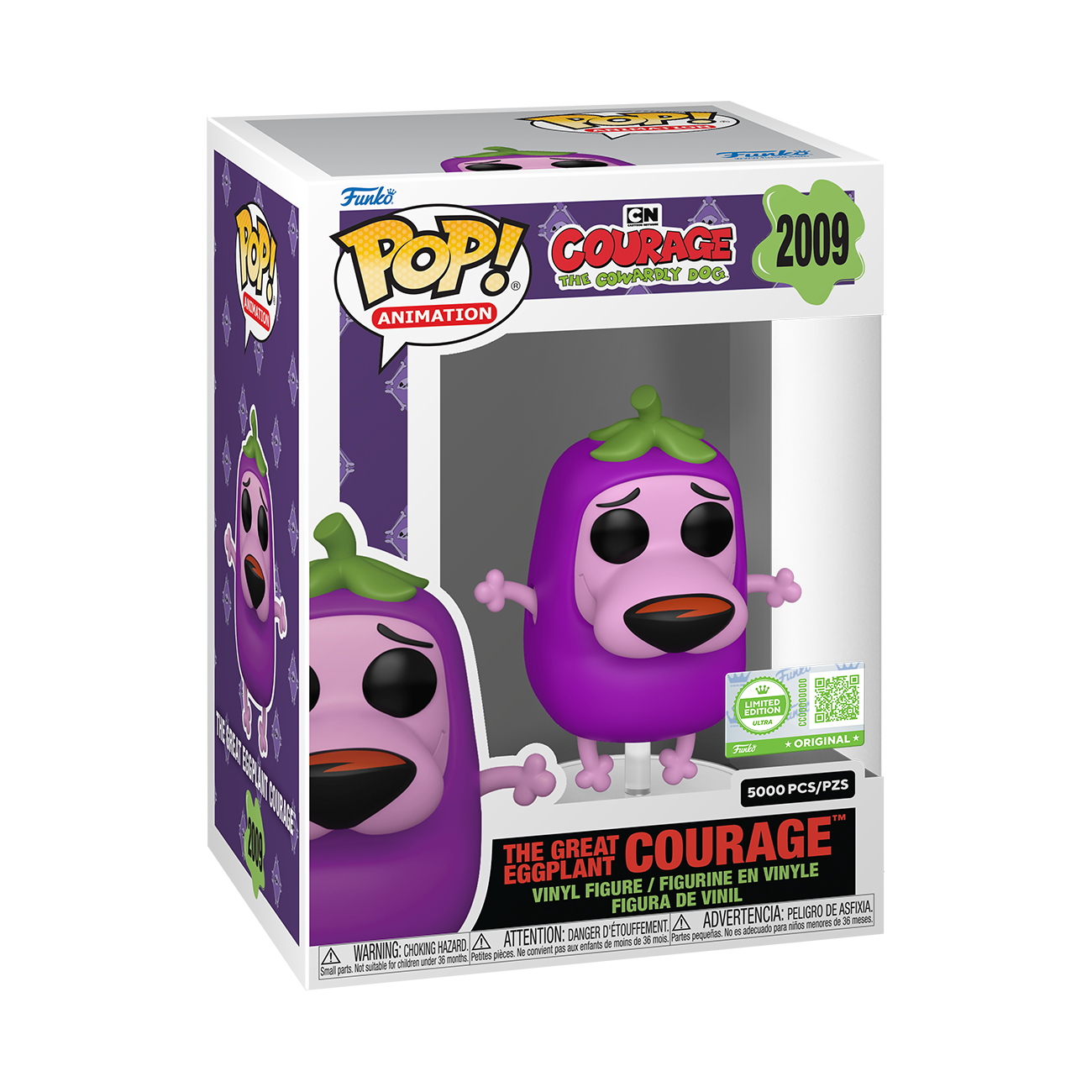 ANIMATION: COURAGE S2 - POP FUNKO VINYL FIGURE ULTRA - EGGPLANT COURAGE 9CM FUNSIDE EXCL FUNKO