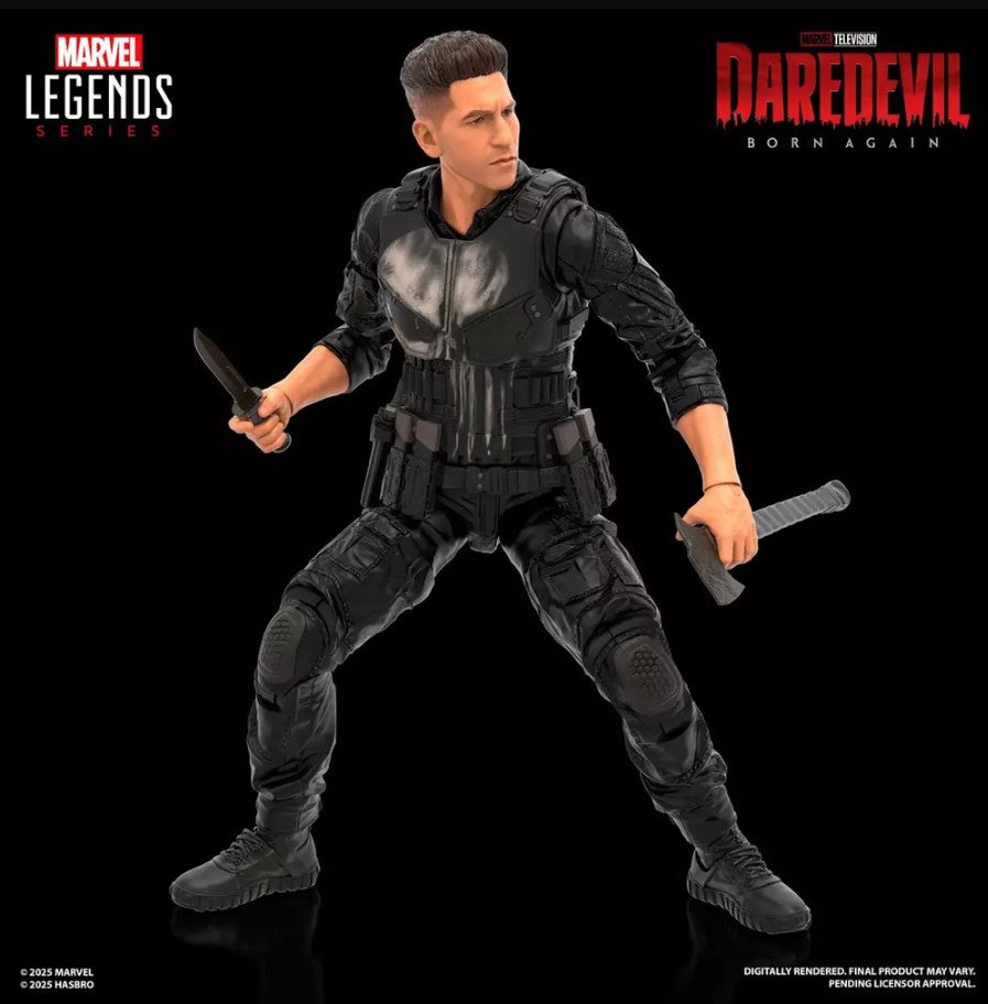 MARVEL LEGENDS - DAREDEVIL - BORN AGAIN - PUNISHER - ACTION FIGURE 15CM - Immagine 2