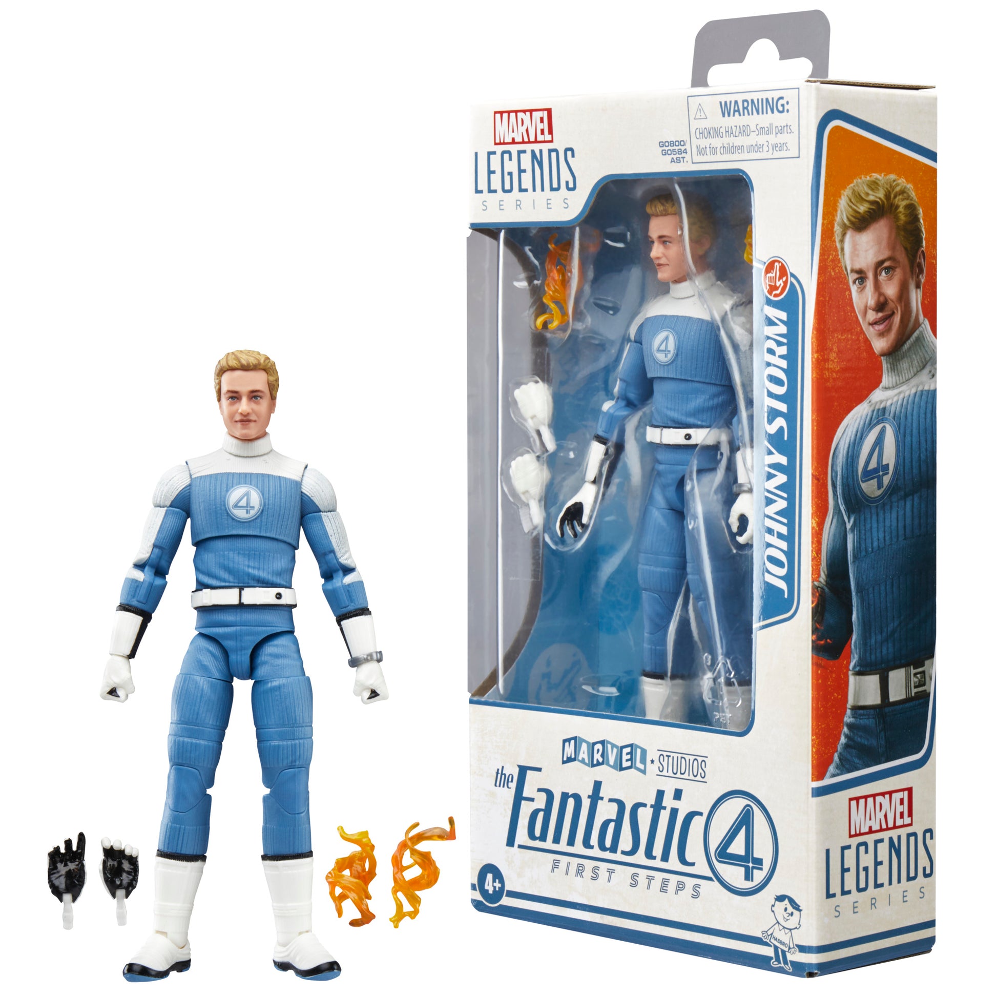 MARVEL LEGENDS - FANTASTIC FOUR - JOHNNY STORM - ACTION FIGURE 15CM - Immagine 2