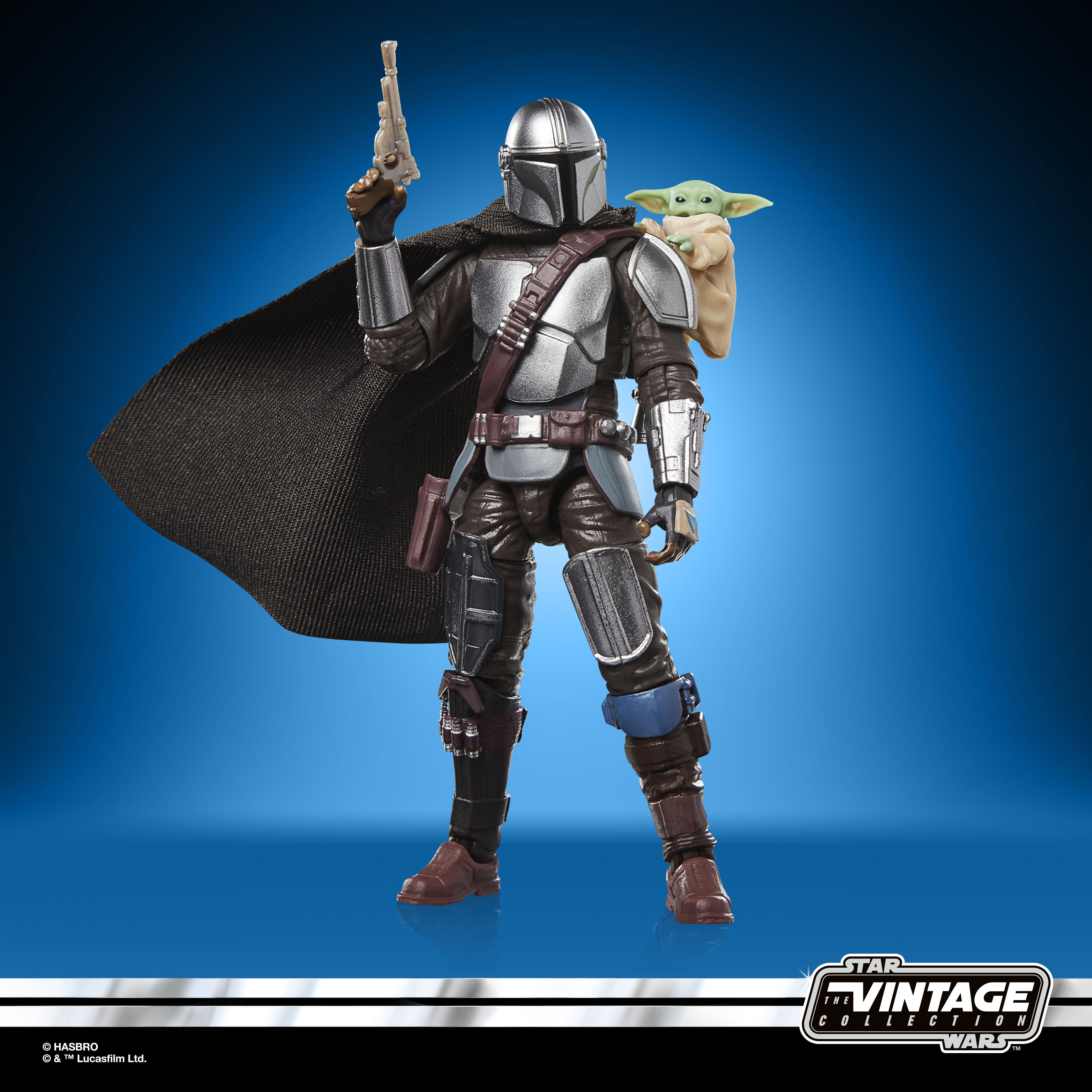 STAR WARS - THE VINTAGE COLLECTION - MANDALORIAN E GROGU - ACTION FIGURE 15CM - Immagine 2