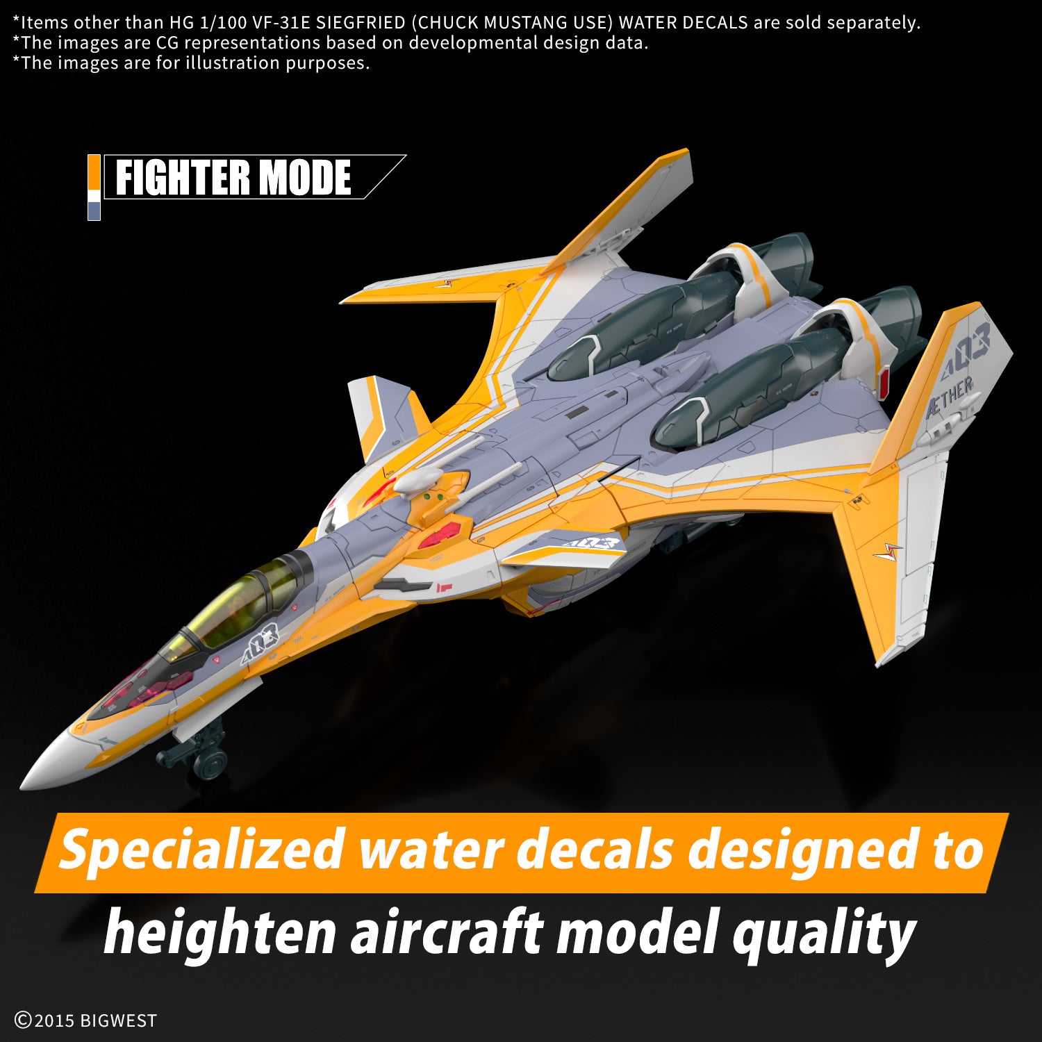 MK72547 - HIGH GRADE - VF-31E SIEGFRIED (CHUCK MUSTANG USE) WATER DECALS - MODEL KIT 1/100 - Immagine 2