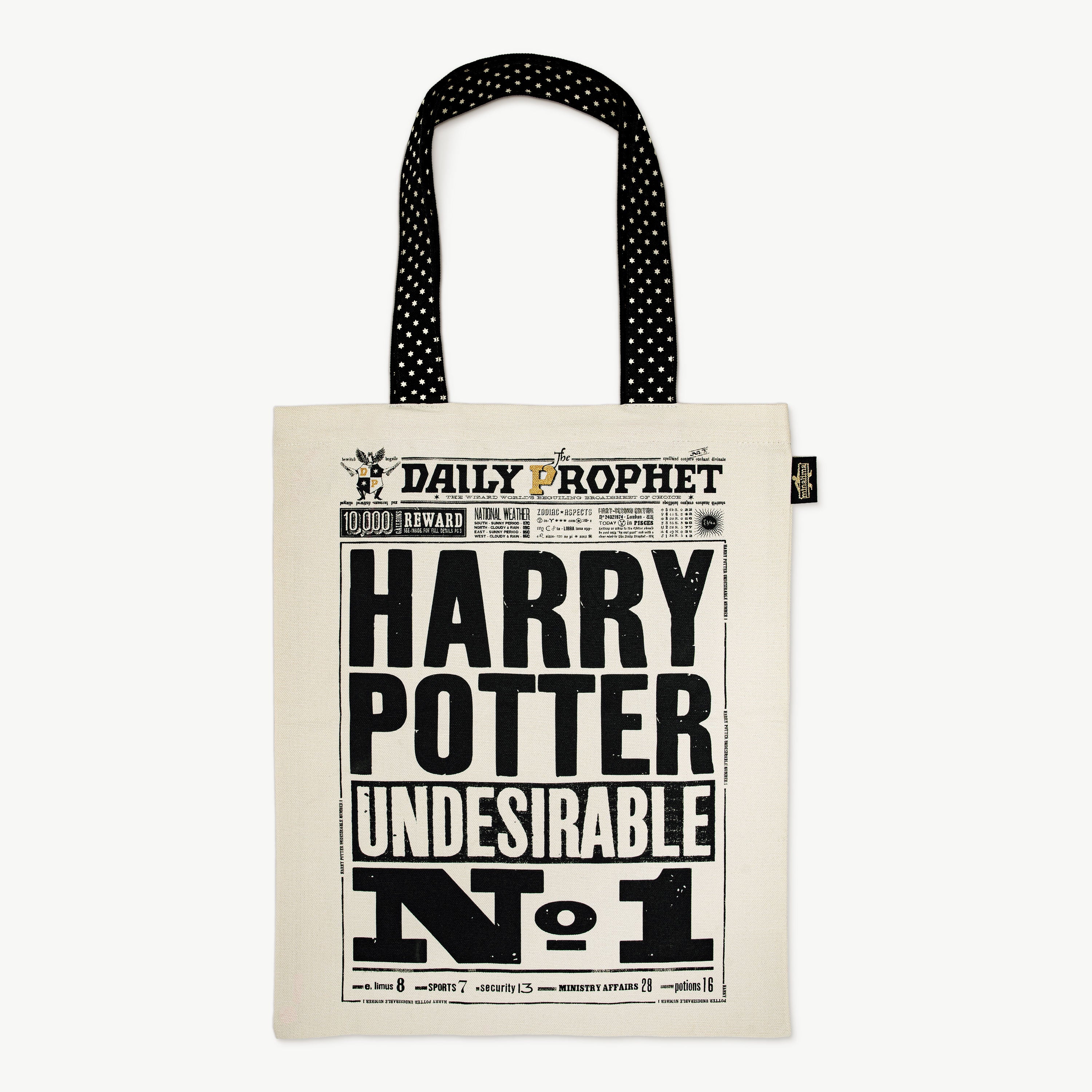 HPTOTE11 - HARRY POTTER - THE DAILY PROPHET: 'HARRY POTTER UNDESIRABLE NO.1' - TOTE BAG - Immagine 2