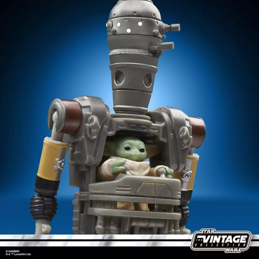 STAR WARS: THE MANDALORIAN - VINTAGE COLLECTION - IG-12 GROGU E ANZELLIANO- - ACTION FIGURE 9.5CM - Immagine 2