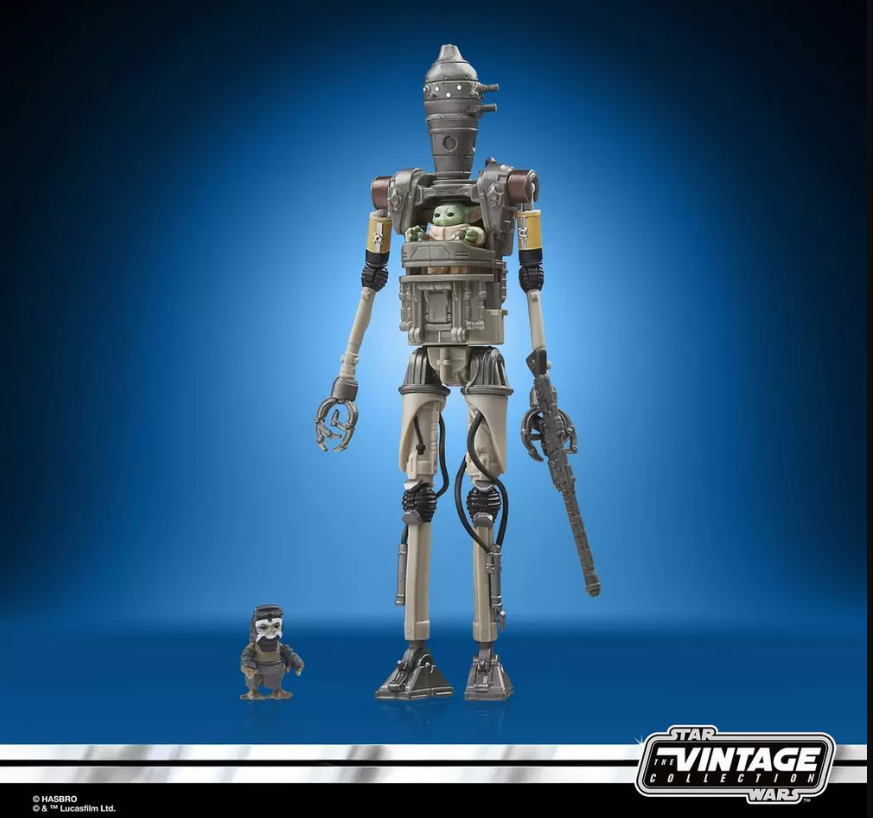 STAR WARS: THE MANDALORIAN - VINTAGE COLLECTION - IG-12 GROGU E ANZELLIANO- - ACTION FIGURE 9.5CM - Immagine 3