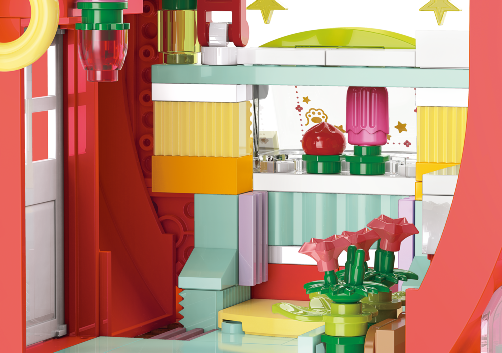 KP28022 - LOVELY STREET - TUXEDO CAT STRAWBERRY HOUSE - Immagine 4