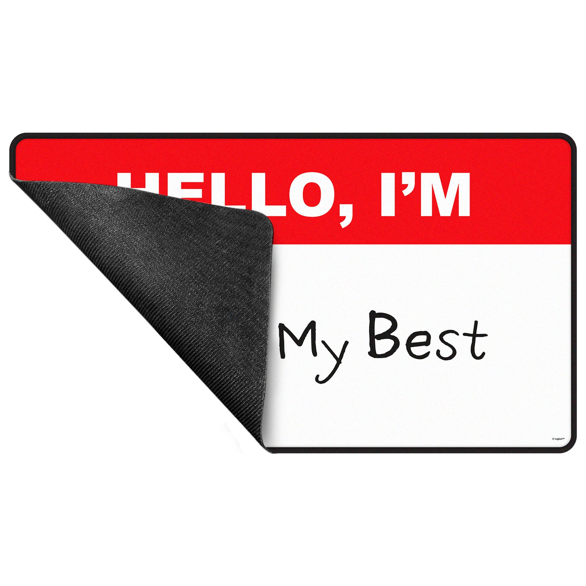 LE16992 - BLACK STITCHED PLAYMAT - I'M TRYING - Immagine 2
