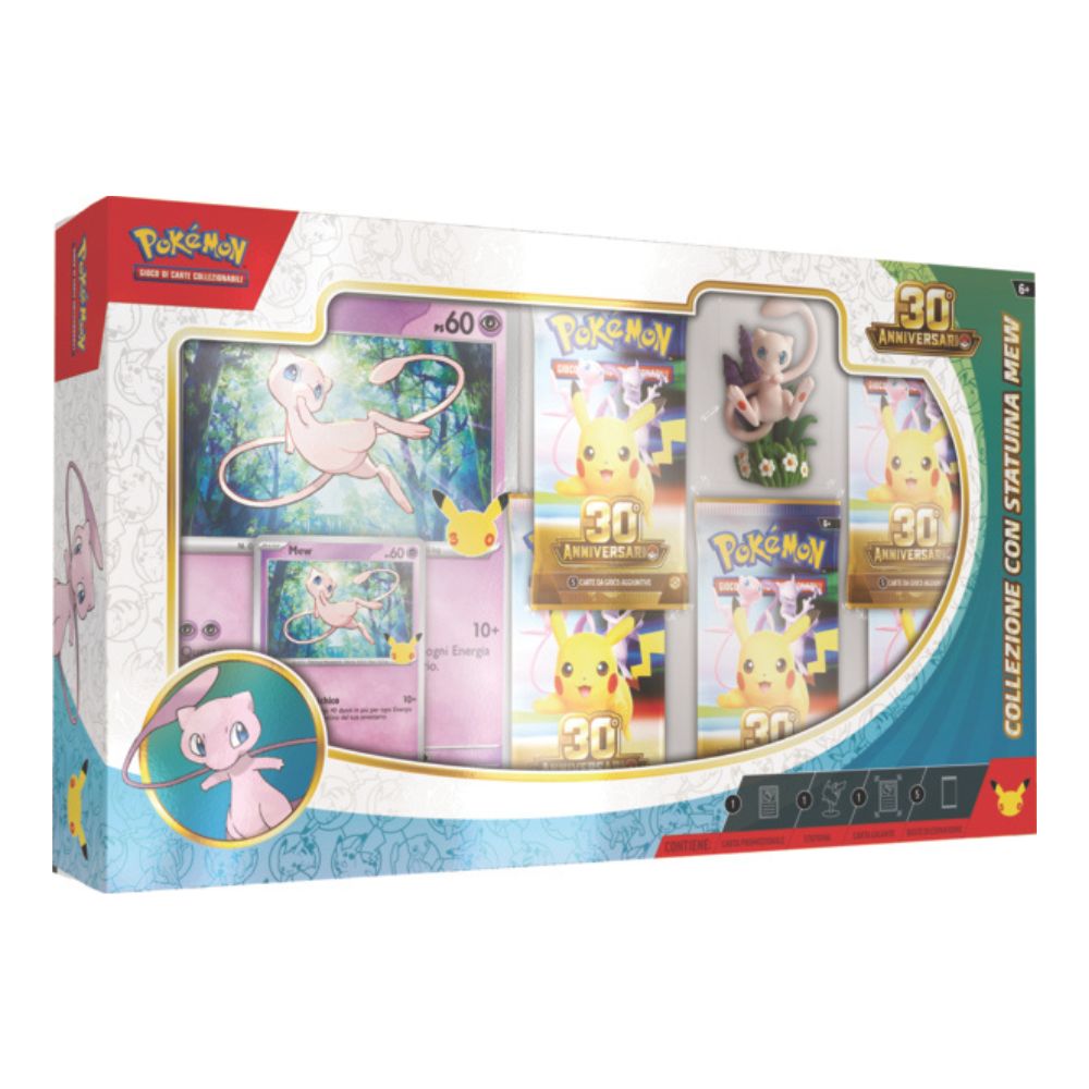 PK10452-I - POKEMON - POKEMON 30 ANNIVERSARIO - COLLEZIONE CON STATUINA MEW & MEWTWO - Immagine 3