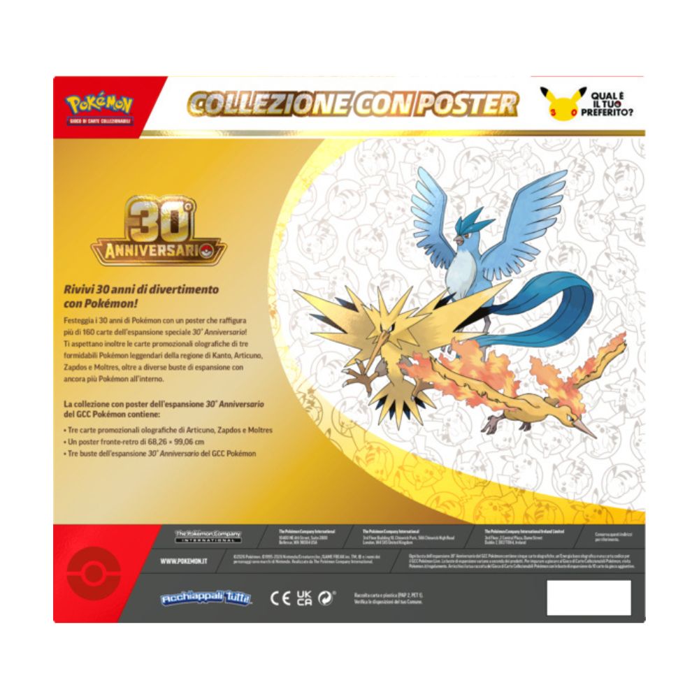 PK10467-I - POKEMON - POKEMON 30 ANNIVERSARIO - COLLEZIONE CON POSTER - Immagine 3