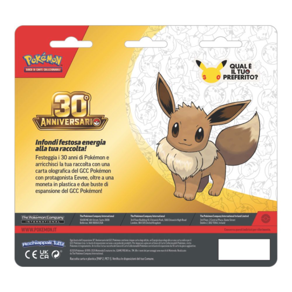 PK10666-I - POKEMON - POKEMON 30 ANNIVERSARIO - BLISTER 2 BUSTE - Immagine 2