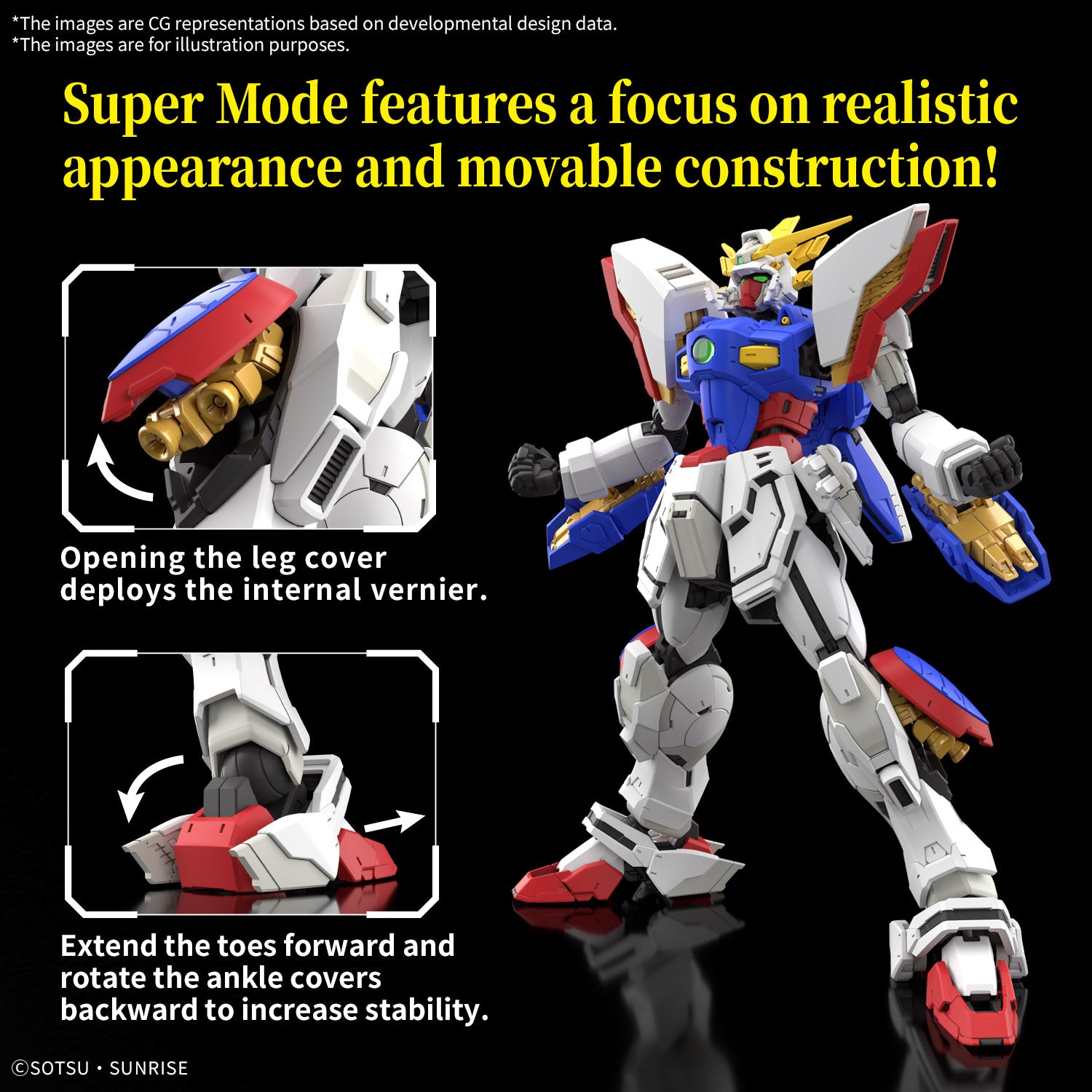 MK68705 - GUNDAM - REAL GRADE - SHINING GUNDAM - MODEL KIT 1/144 - Immagine 3