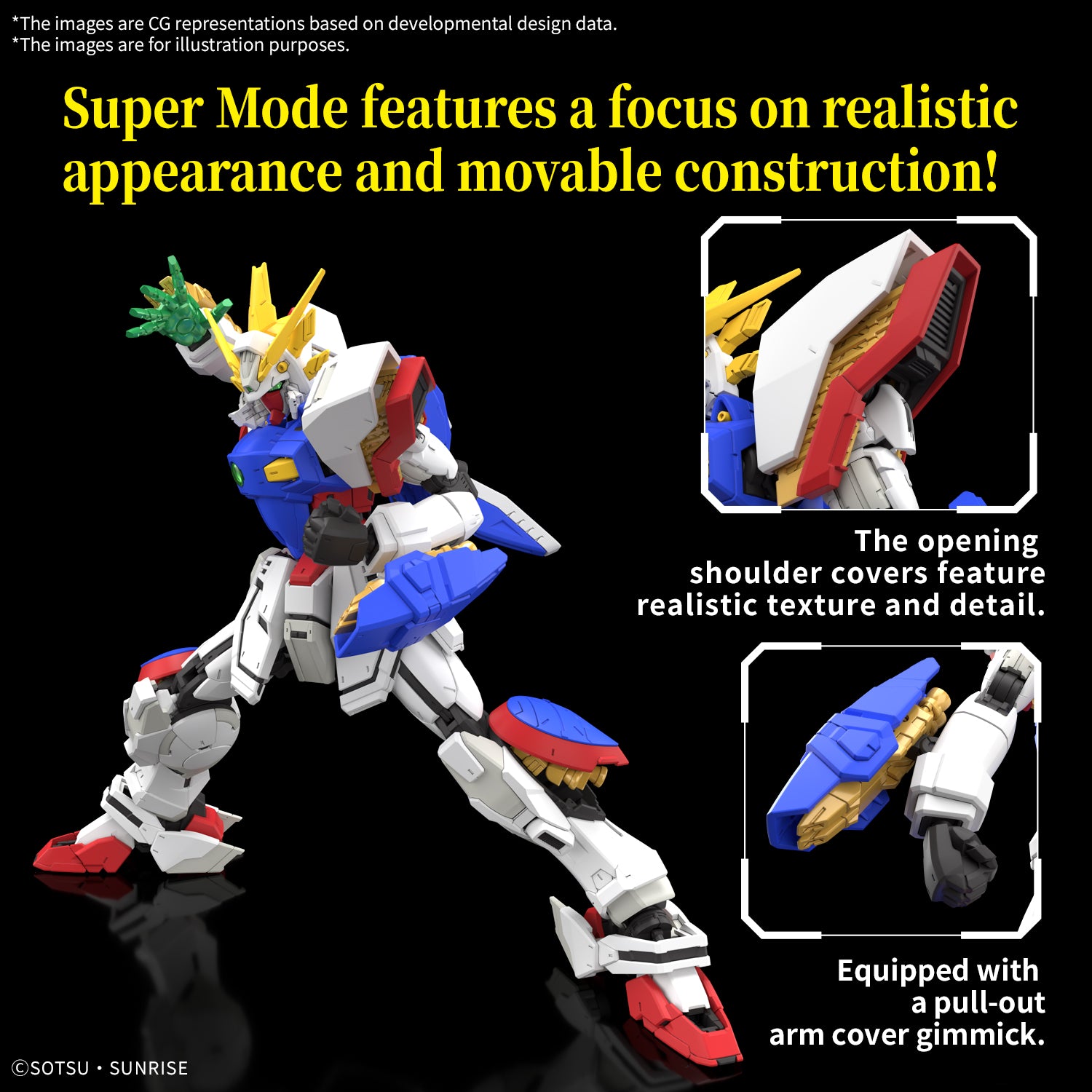 MK68705 - GUNDAM - REAL GRADE - SHINING GUNDAM - MODEL KIT 1/144 - Immagine 4