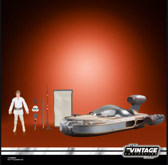 STAR WARS - VINTAGE COLLECTION - LUKE SKYWALKER & LANDSPEEDER - ACTION FIGURE 9.5CM - Immagine 2