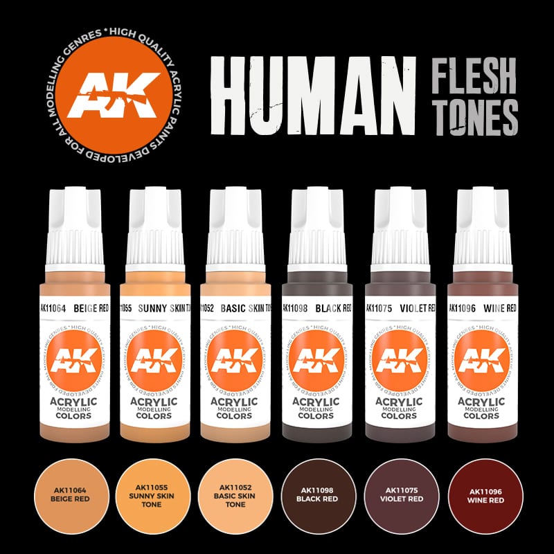 AK11603 - 3GEN ACRYLICS - HUMAN FLESH TONES - SET DA 6 COLORI - Immagine 2