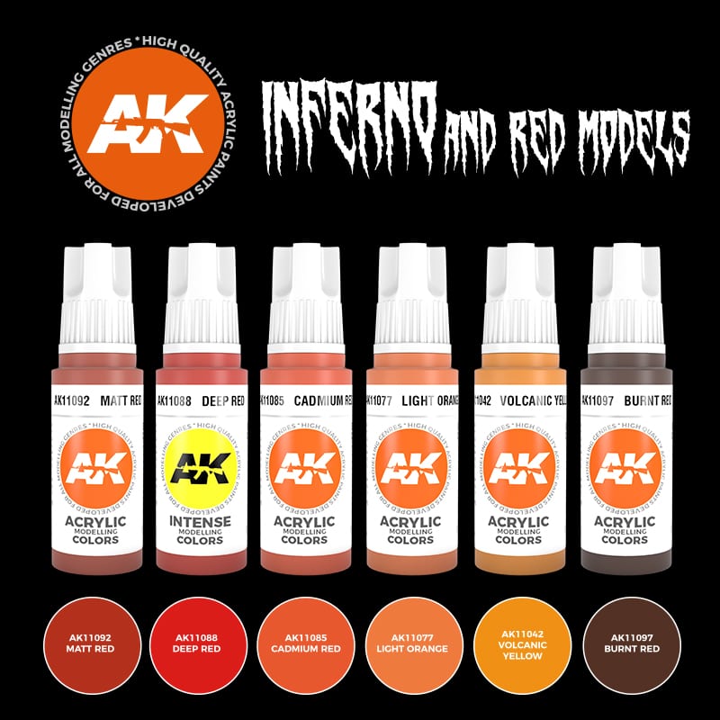AK11604 - 3GEN ACRYLICS - INFERNO AND RED CREATURES - SET DA 6 COLORI - Immagine 2
