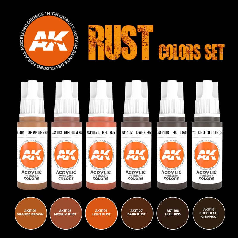 AK11605 - 3GEN ACRYLICS - RUST - SET DA 6 COLORI - Immagine 2