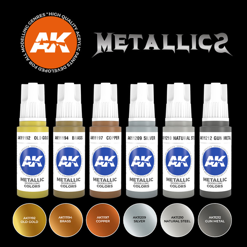 AK11608 - 3GEN ACRYLICS - METALLICS SET - SET DA 6 COLORI - Immagine 2