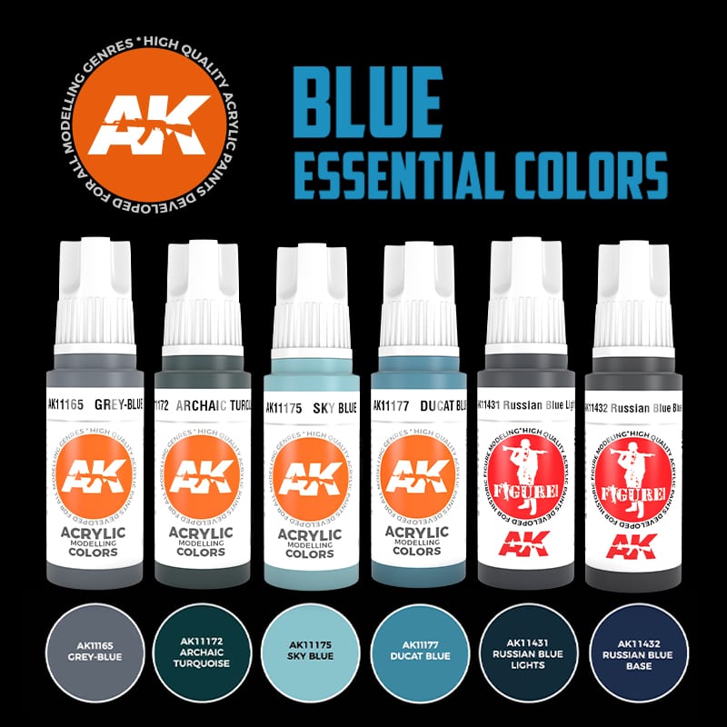 AK11618 - 3GEN ACRYLICS - BLUE ESSENTIAL COLORS - SET DA 6 COLORI - Immagine 2