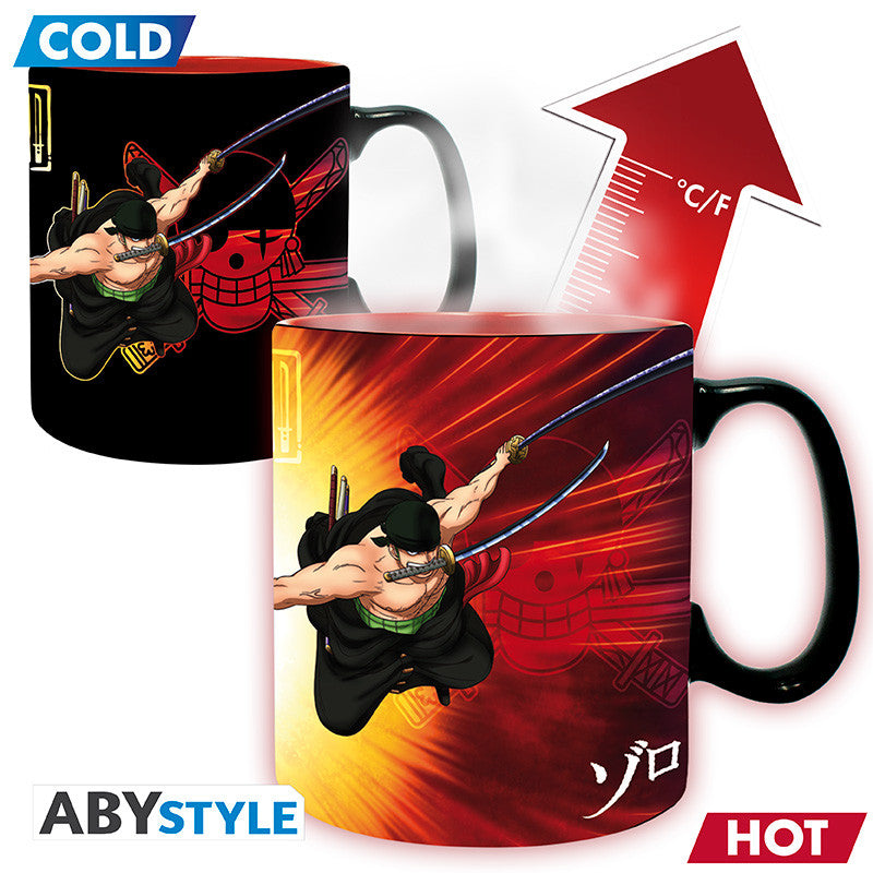 ABYMUGA580 - ONE PIECE - MUG HEAT CHANGE 460ML - ZORO & SANJI