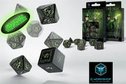 SELV04 - SET 7 DADI ELFI GLOW IN THE DARK