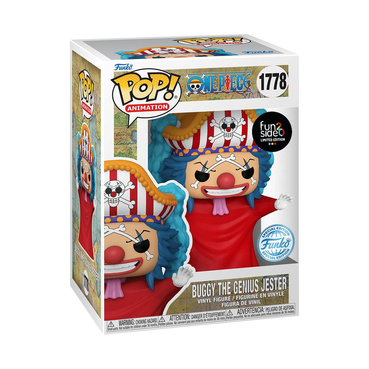 ONE PIECE - POP FUNKO VINYL FIGURE 1778 BUGGY THE CLOWN 9CM FUNSIDE20 EXCL