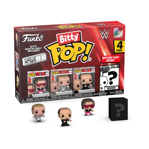 75461 - WWE - FUNKO BITTY POP VINYL FIGURE - BRET HART (4PK)