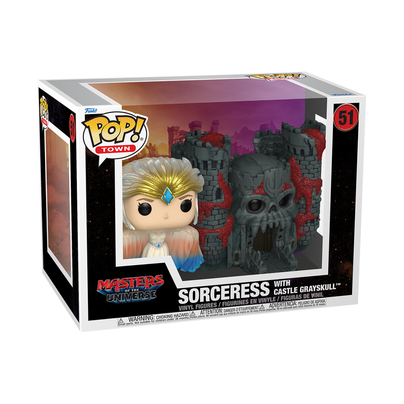 MASTERS OF THE UNIVERSE - POP FUNKO TOWN VINYL FIGURE 51 SORCERESS W/CASTLE GRAYSKULL (MOVIE 2026) 9CM