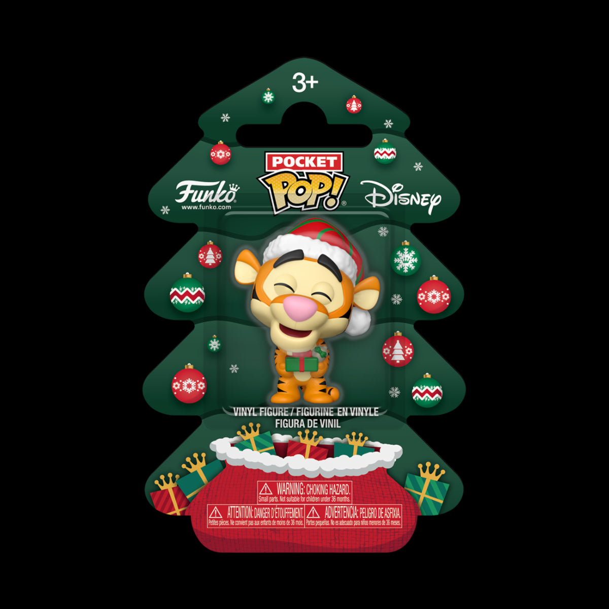 DISNEY: WINNIE THE POOH HOLIDAY - POP FUNKO POCKET VINYL FIGURE - TIGGER 4CM