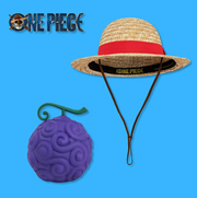 CR6006 - ONE PIECE - PACK FRUTTO SQUISHY + CAPPELLO LUFFY