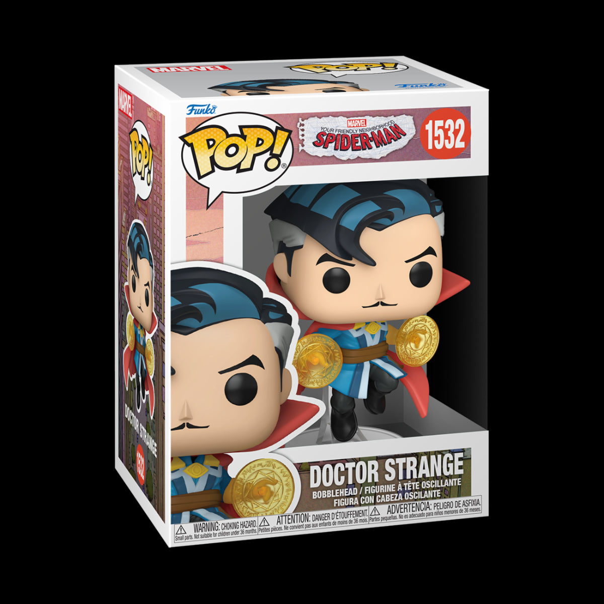 MARVEL: YOUR FRIENDLY NEIGHBORHOOD SPIDER-MAN - POP FUNKO VINYL FIGURE 1532 DOCTOR STRANGE 9CM