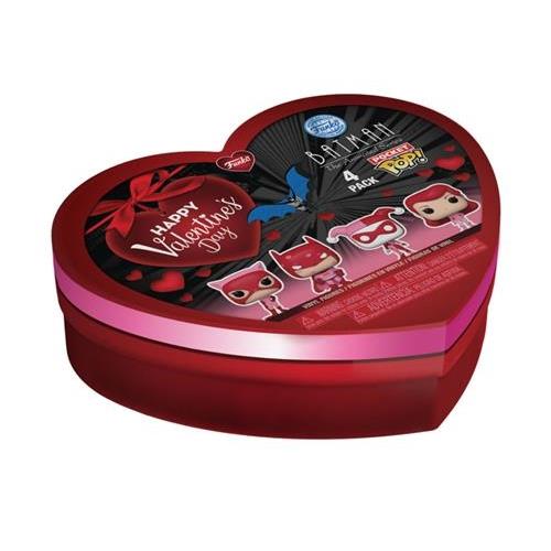DC COMICS: VALENTINES - POCKET POP FUNKO VINYL FIGURE DC CLASSIC BOX 4PZ