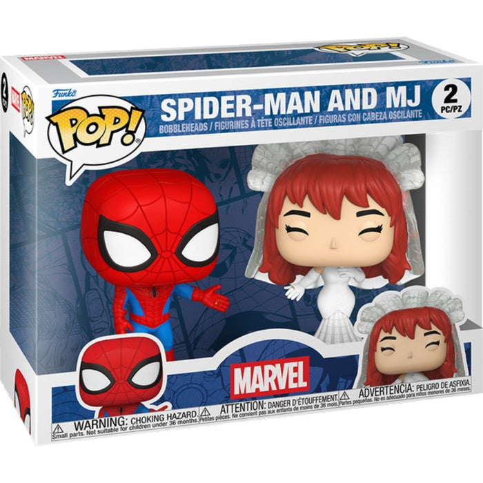 MARVEL - POP FUNKO VINYL FIGURE 2-PACK - SPIDER-MAN AND MJ