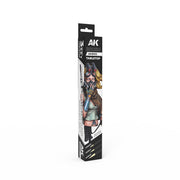 AKB102 - SYNTHETIC BRUSHES - TABLETOP SYNTETHIC BRUSHES SET - SET 3 PENNELLI