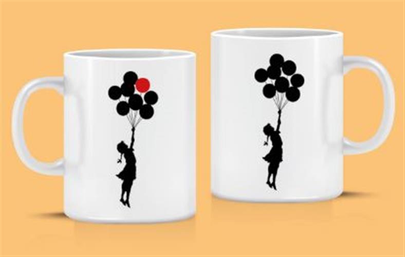 27154 - BANKSY - TAZZA - GIRL WITH BALLOONS