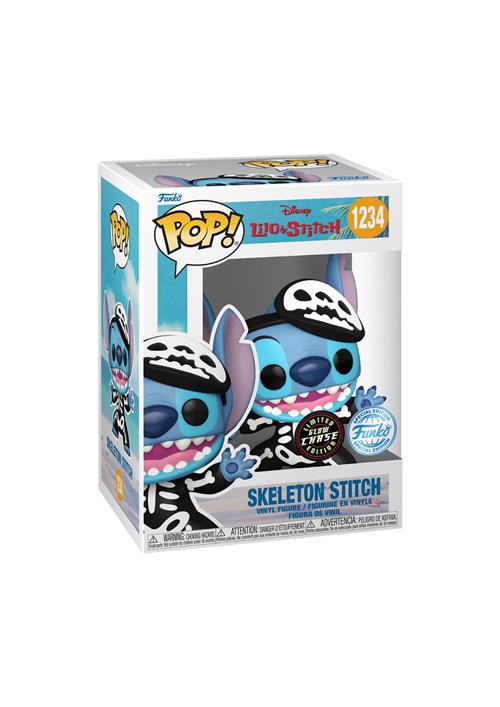 DISNEY: LILO & STITCH - POP FUNKO VINYL FIGURE 1234 SKELETON STITCH GA EXCL CHASE 9CM